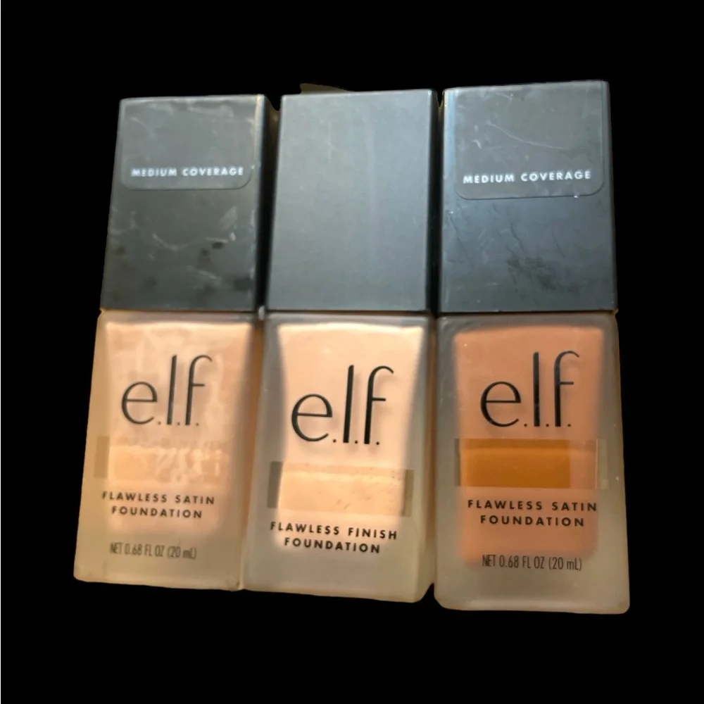 Elf Bundle Of 3 Foundations: 2 Alabaster & 1 Chocolate NWT